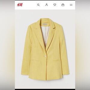 H&M Yellow Tailored Blazer • Women’s Size Small • Spring Work Jacket